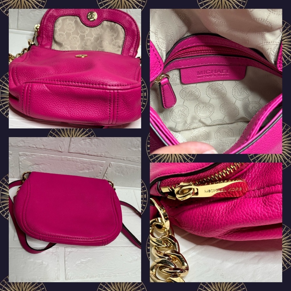 Michael Kors Pink Leather Crossbody Bag - Picture 4 of 6
